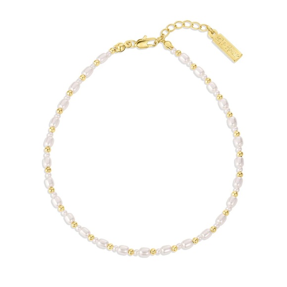 Set & Stones. Shelly pearl & gold anklet. NWT. - Picture 5 of 6